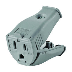 Leviton Commercial and Residential Thermoplastic Straight Blade Connector 5-15R 2 Pole 3 Wire Bulk