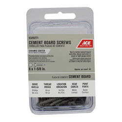Ace No. 8 S X 1-5/8 in. L Phillips Wafer Head Cement Board Screws 50 pk