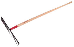 Razor-Back 66.25 in. L X 18.5 in. W Steel Level Rake Wood Handle