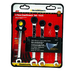 Ace Multiple S SAE Gearwrench Set 7.5 in. L 4 pc
