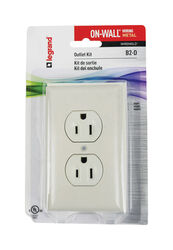Wiremold 1.1 in. Rectangle Plastic 1 gang Outlet Box Ivory