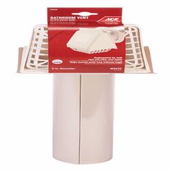 Ace 3 in. W X 6 in. L White Plastic Bathroom Vent