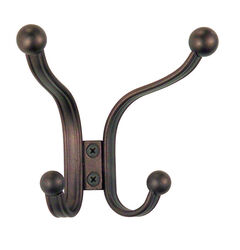 InterDesign 5.5 in. L Bronze Brown Steel Medium/Large York Lyra Quad Hook 1 pk
