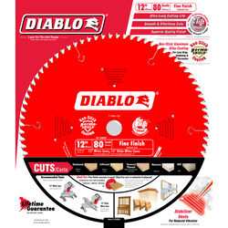 Diablo 12 in. D X 1 in. S Carbide Tip Titanium Finishing Saw Blade 80 teeth 1 pk