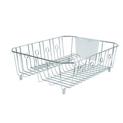 Rubbermaid 17.6 in. L X 13.8 in. W X 5.9 in. H Chrome Steel Dish Drainer