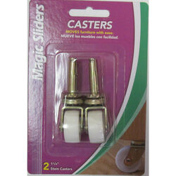 Magic Sliders 1-1/4 in. D Plastic Caster 40 lb 2 pk
