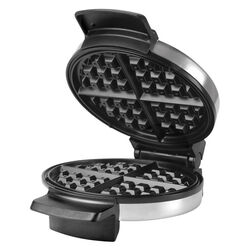 Black and Decker Brushed Silver Stainless Steel Belgian Waffle Maker