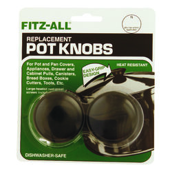 TOPS Plastic Replacement Pot Knob Black