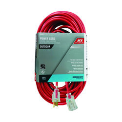 Ace Outdoor 50 ft. L Red Extension Cord 14/3 SJTOW