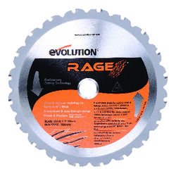 Evolution 7-1/4 in. D X 20 mm S Rage Carbide Tip Steel Circular Saw Blade 20 teeth