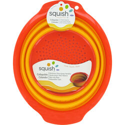 Squish 9-11/16 in. W X 12-3/16 in. L Yellow/Orange Polypropylene Collapsible Colander