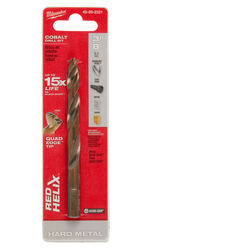 Milwaukee RED HELIX 3/8 in. S X 5 in. L Cobalt Steel THUNDERBOLT Drill Bit 1 pc