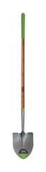 Ames Steel blade Wood Handle 8.75 in. W X 60.5 in. L Round Point Shovel