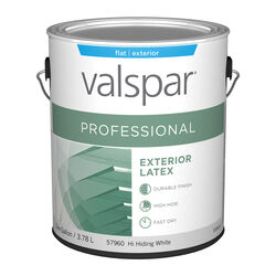 Valspar Professional Flat Basic White Paint Exterior 1 gal