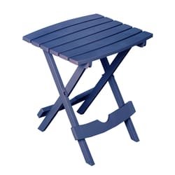 Adams Quik-Fold Rectangular Patriotic Blue Resin Folding Side Side Table