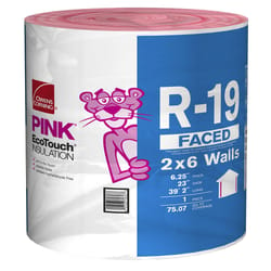 Owens Corning Eco Touch 23 in. W X 470 in. L 19 Kraft Faced Fiberglass Insulation Roll 75.07 sq