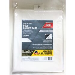 Ace 10 ft. W X 10 ft. L Heavy Duty Polyethylene Canopy Tarp White