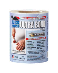 Quick Roof Ultra Bond 6 in. W X 25 ft. L Tape Self Stick Instant Waterproof Repair and Flashing Wh