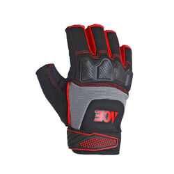 Ace Men's Indoor/Outdoor Fingerless Work Gloves Black and Gray L 1