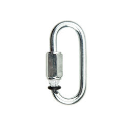 Klecker Knives Stowaway Quick-Link .85 in. D Stainless Steel Silver Carabiner