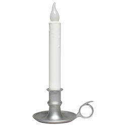 Celebrations Pewter No Scent Automatic timer Candle 8 in. H