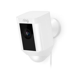 Ring Plug-in Outdoor White Spotlight Cam Mount Security Camera