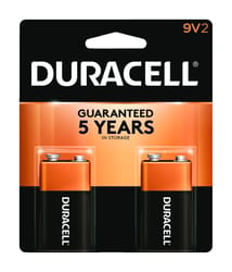 Duracell Coppertop 9-Volt Alkaline Batteries 2 pk Carded