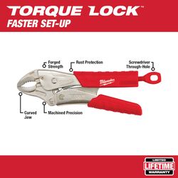 Milwaukee Torque Lock 7 in. Forged Alloy Steel Curved Jaw Locking Pliers