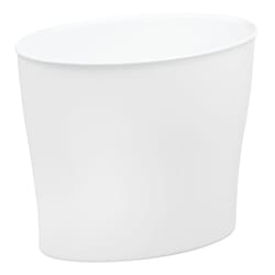 InterDesign Nuvo White Plastic Oval Wastebasket