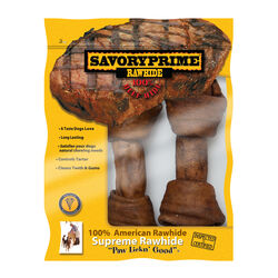 Savory Prime Large Adult Knotted Bone Beef 7 in. L 2 pk