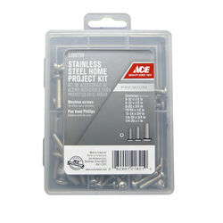 Ace No. 10 S X Assorted in. L Phillips Pan Head Screw Kit 68 pk