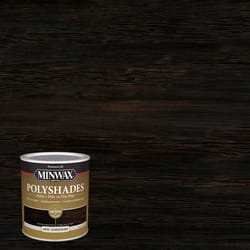 Minwax PolyShades Semi-Transparent Satin Classic Black Oil-Based Polyurethane Stain 1 qt