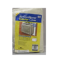 A/C Safe 17 in. H X 25 in. W PVC Tan Square Outdoor Window Air Conditioner Cover