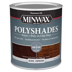 Minwax PolyShades Semi-Transparent Gloss Espresso Oil-Based Stain 1 qt