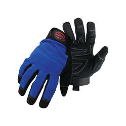 Boss Men's Indoor/Outdoor Mechanic Gloves Black/Blue M 1 pair