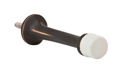 Ives 7/8 in. H X 3-1/8 in. W X 7/8 in. L Brass Oil Rubbed Bronze Door Stop Mounts to wall