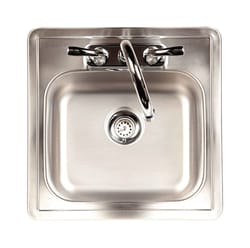 Kindred Stainless Steel Top Mount 15 in. W X 15 in. L One Bowl Bar Sink
