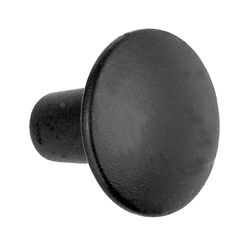 Acorn Round Cabinet Knob 1 in. D 7/8 in. Iron Black Black 1 pk