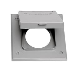 Sigma Electric Square Metal 2 gang 20/50 Amp Receptacle Cover For Wet Locations