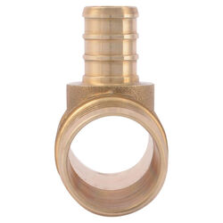 SharkBite 1 in. PEX T X 1/2 in. D PEX Brass Reducing Tee