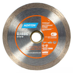 Norton Classic 4-1/2 in. D X 5/8 and 7/8 in. S Continuous Rim Diamond Saw Blade 1 pk