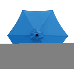 Living Accents 7.5 ft. Tiltable Blue Market Umbrella