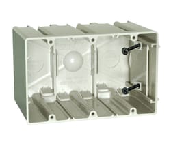 Allied Moulded SliderBox 3-3/4 in. Rectangle Polycarbonate 3 gang Outlet Box Beige