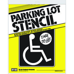 Hy-Ko English White Informational Parking Lot Stencil 37 in. H X 29.25 in. W