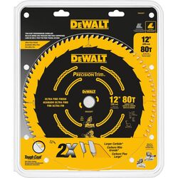 DeWalt Precision Trim 12 in. D X 1 in. S Carbide Tipped Circular Saw Blade 80 teeth 1 pk