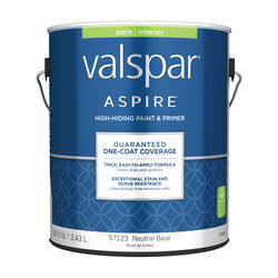 Valspar Aspire Satin Tintable Neutral Base Paint and Primer Interior 1 gal