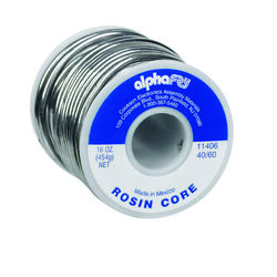 Alpha Fry 16 oz Rosin Core Solder Wire 0.09 in. D Tin/Lead 40/60 1 pc