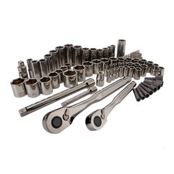 Craftsman 3/8 in. S X 1/4 and 3/8 in. drive S Metric and SAE 6 Point Mechanic's Tool Set 81 pc