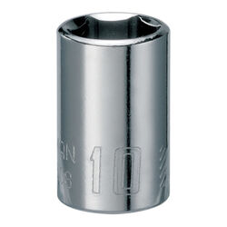 Craftsman 10 mm S X 1/4 in. drive S Metric 6 Point Standard Shallow Socket 1 pc