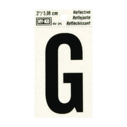 Hy-Ko 2 in. Reflective Black Vinyl Self-Adhesive Letter G 1 pc